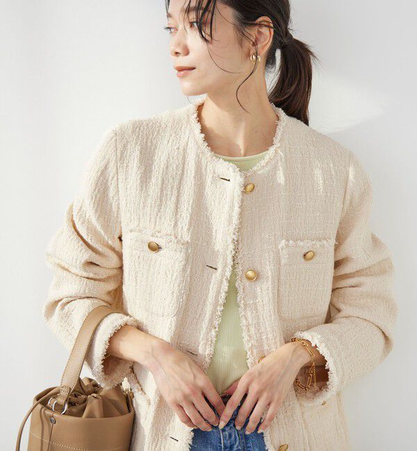 UNITED ARROWS green label relaxing「［size SHORTあり］Bisentino ノーカラー ジャケット」|ノーカラージャケット|