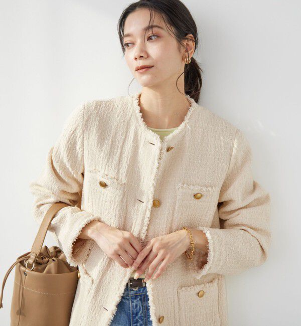 UNITED ARROWS green label relaxing「［size SHORTあり］Bisentino ノーカラー ジャケット」|ノーカラージャケット|