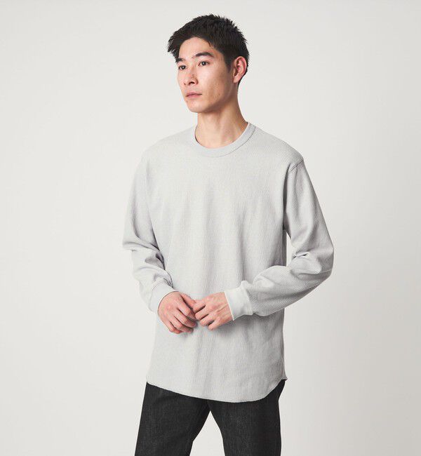 UNITED ARROWS green label relaxing「ドライワッフル クルーネック Tシャツ -吸水速乾-」|Tシャツ・カットソー|LT.GRAY