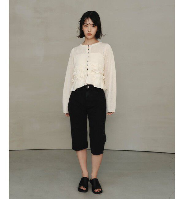 EMMEL REFINES「＜EMMEL REFINES＞EM ドッキングフリル 2WAY ニット」|ニット・セーター|