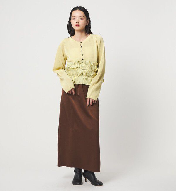 EMMEL REFINES「＜EMMEL REFINES＞EM ドッキングフリル 2WAY ニット」|ニット・セーター|