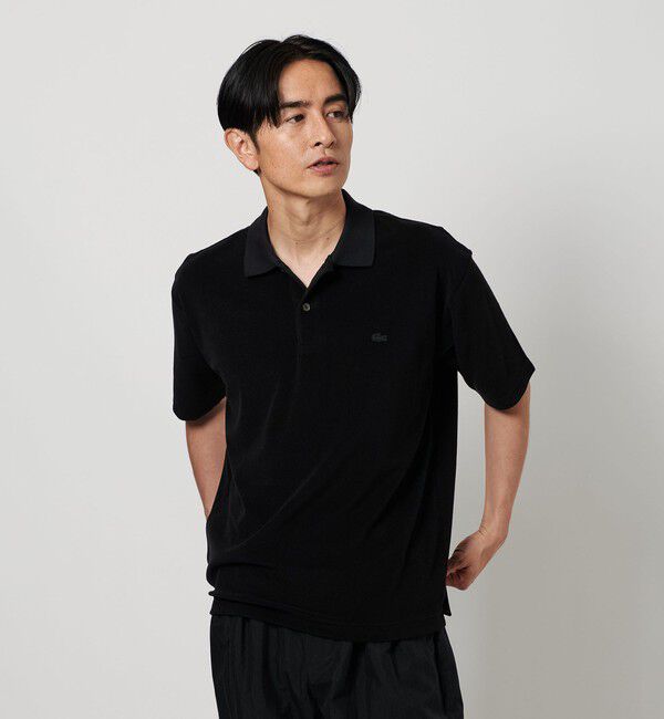 BEAUTY&YOUTH UNITED ARROWS「＜LACOSTE for BEAUTY&YOUTH＞ 1トーン パイル ポロシャツ」|ポロシャツ|BLACK