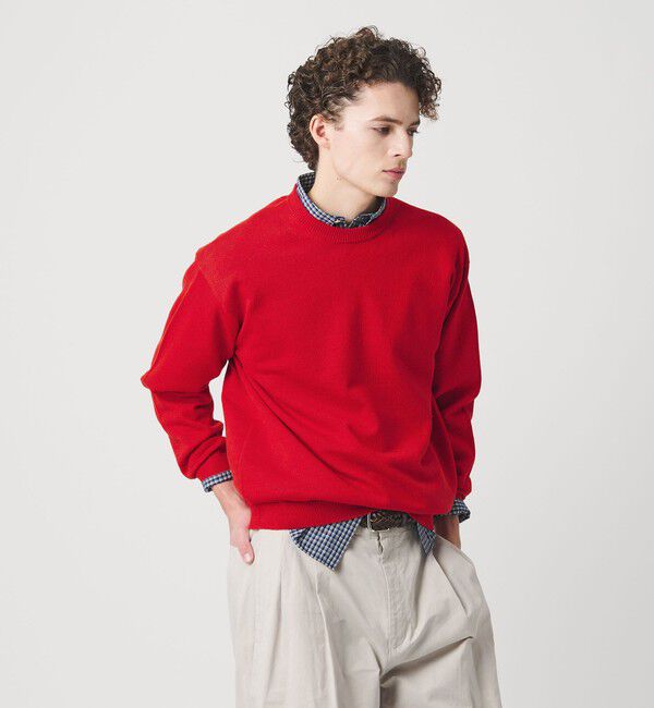 BEAUTY&YOUTH UNITED ARROWS「ハイブリッド リネン クルーネック ニット」|ニット・セーター|