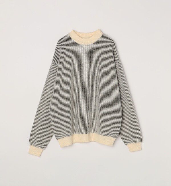 SHIPS any「SHIPS any:〈手洗い可能〉畦編み ストライプ クルーネック ニット◇」|ニット・セーター|