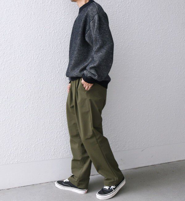 SHIPS any「SHIPS any:〈手洗い可能〉畦編み ストライプ クルーネック ニット◇」|ニット・セーター|