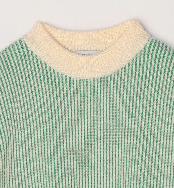 SHIPS any「SHIPS any:〈手洗い可能〉畦編み ストライプ クルーネック ニット◇」|ニット・セーター|