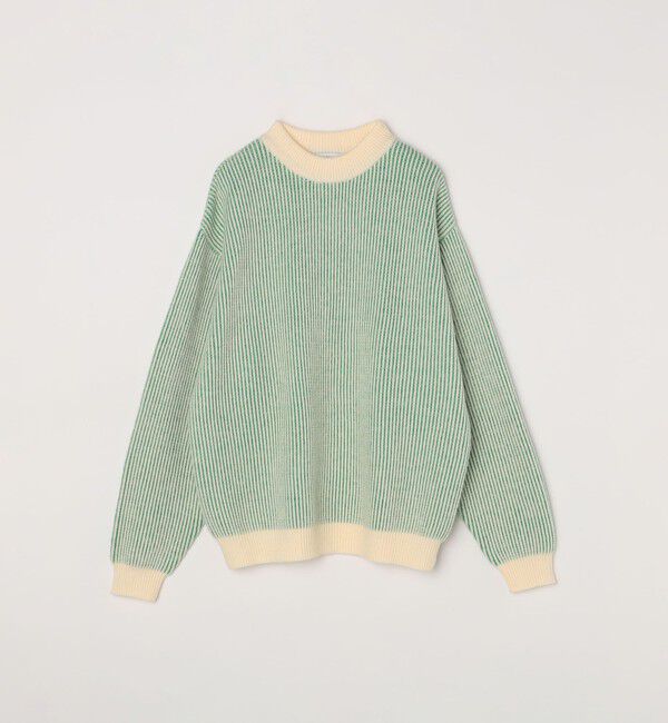 SHIPS any「SHIPS any:〈手洗い可能〉畦編み ストライプ クルーネック ニット◇」|ニット・セーター|