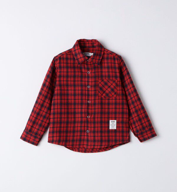 SHIPS Colors 「SHIPS Colors: 110～140cm /〈洗濯機可能〉ネル チェック ロングスリーブ シャツ」|シャツ・ブラウス|