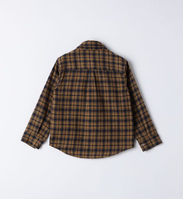 SHIPS Colors 「SHIPS Colors: 110～140cm /〈洗濯機可能〉ネル チェック ロングスリーブ シャツ」|シャツ・ブラウス|