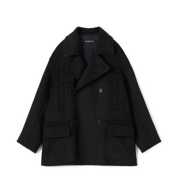 GALERIE VIE「ウールダブルフェイス  ピーコート」|ピーコート|19 ブラック