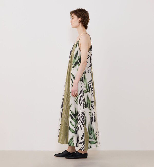 GALERIE VIE「コースタルフローラプリント ギャザーキャミソールワンピース」|ワンピース|