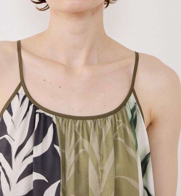 GALERIE VIE「コースタルフローラプリント ギャザーキャミソールワンピース」|ワンピース|