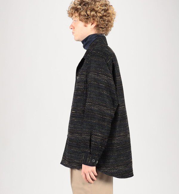 TOMORROWLAND MENS「ミックスツイード ダブルポケットシャツブルゾン」|ブルゾン・スタジャン|