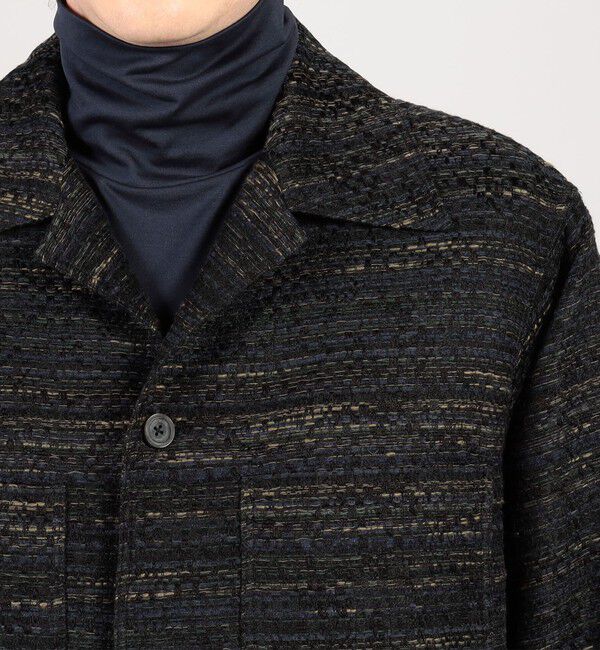 TOMORROWLAND MENS「ミックスツイード ダブルポケットシャツブルゾン」|ブルゾン・スタジャン|