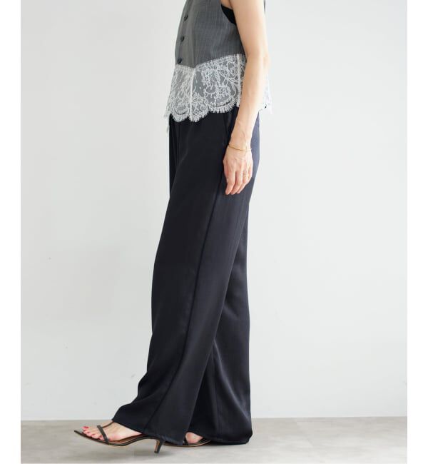 IENA「《WEB限定/追加》サテンリラックスパンツ」|その他|