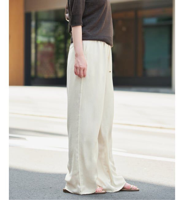 IENA「《WEB限定/追加》サテンリラックスパンツ」|その他|