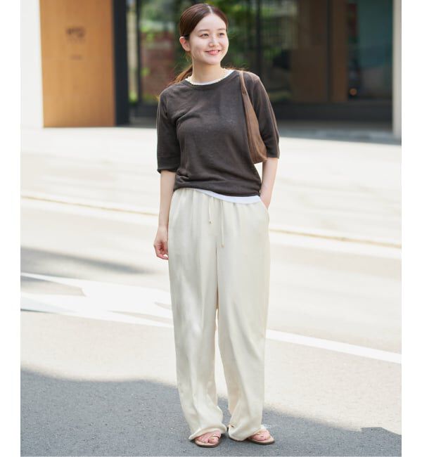 IENA「《WEB限定/追加》サテンリラックスパンツ」|その他|