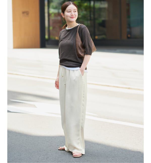 IENA「《WEB限定/追加》サテンリラックスパンツ」|その他|