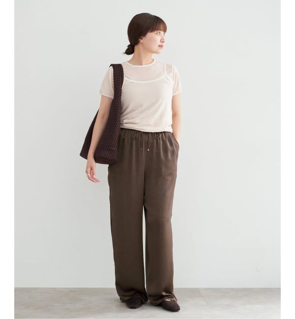 IENA「《WEB限定/追加》サテンリラックスパンツ」|その他|