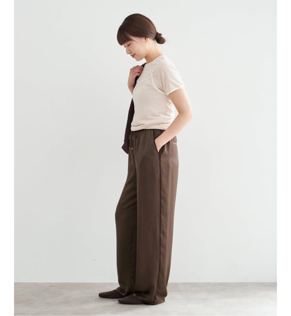 IENA「《WEB限定/追加》サテンリラックスパンツ」|その他|