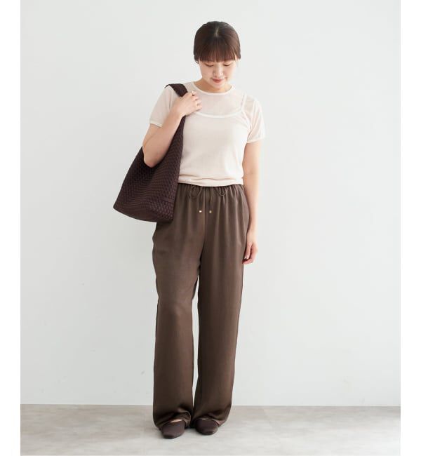 IENA「《WEB限定/追加》サテンリラックスパンツ」|その他|