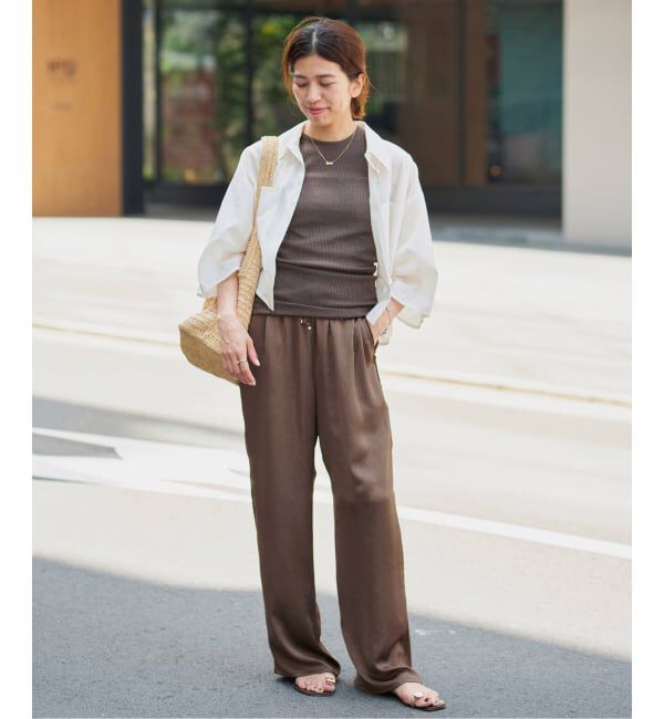 IENA「《WEB限定/追加》サテンリラックスパンツ」|その他|