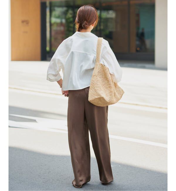 IENA「《WEB限定/追加》サテンリラックスパンツ」|その他|