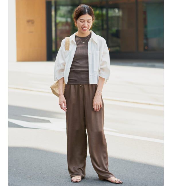 IENA「《WEB限定/追加》サテンリラックスパンツ」|その他|