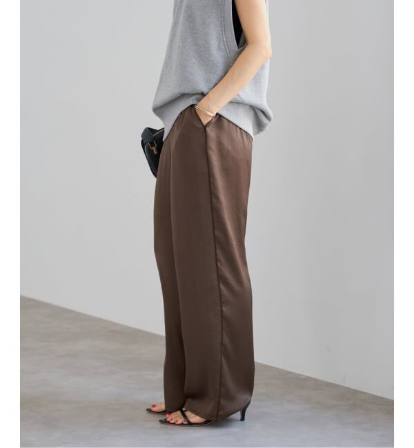 IENA「《WEB限定/追加》サテンリラックスパンツ」|その他|