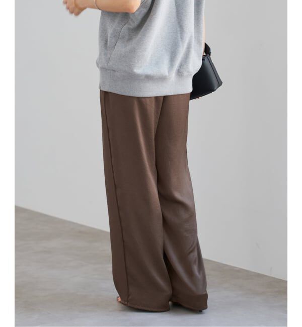 IENA「《WEB限定/追加》サテンリラックスパンツ」|その他|