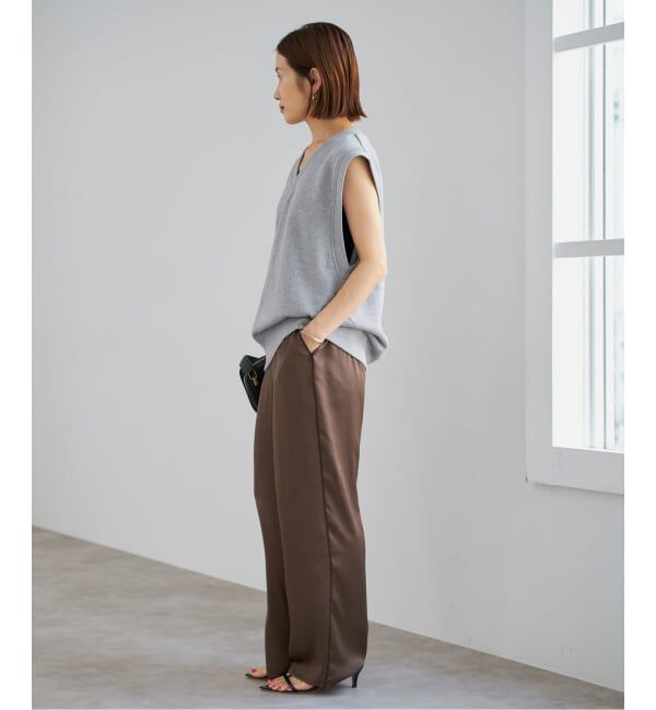 IENA「《WEB限定/追加》サテンリラックスパンツ」|その他|