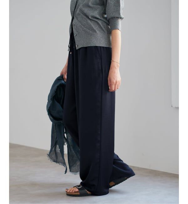 IENA「《WEB限定/追加》サテンリラックスパンツ」|その他|