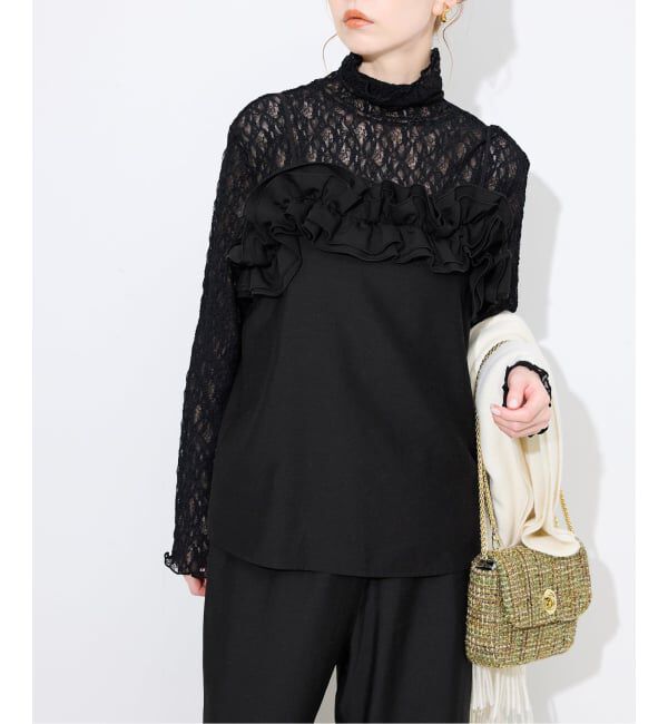 SLOBE IENA「habi フリルキャミソール」|シャツ・ブラウス|