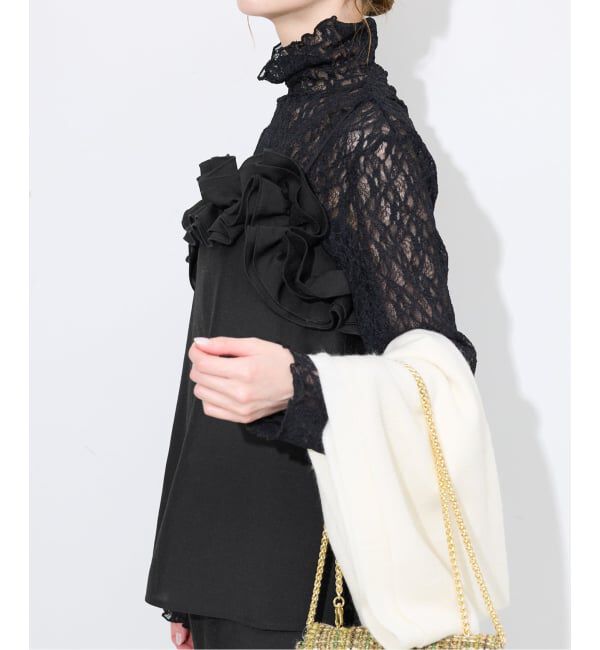 SLOBE IENA「habi フリルキャミソール」|シャツ・ブラウス|