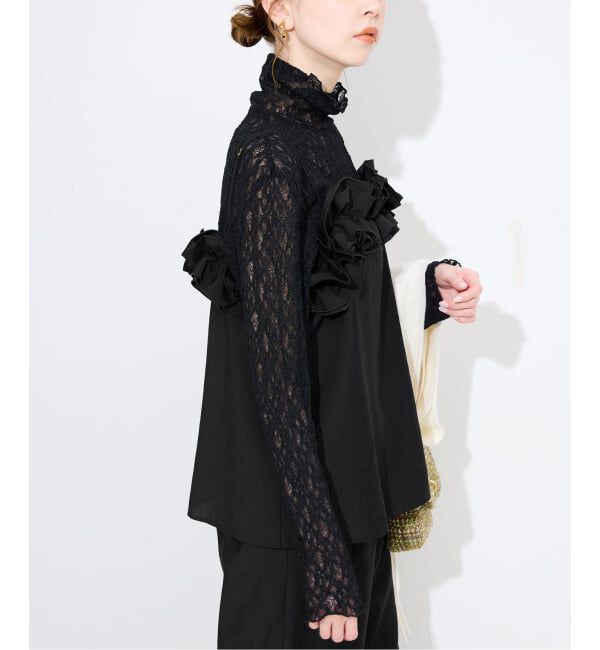 SLOBE IENA「habi フリルキャミソール」|シャツ・ブラウス|