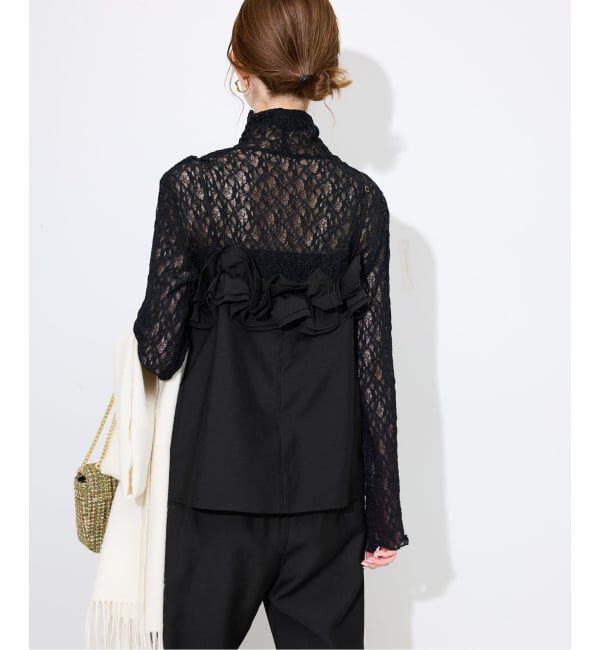 SLOBE IENA「habi フリルキャミソール」|シャツ・ブラウス|