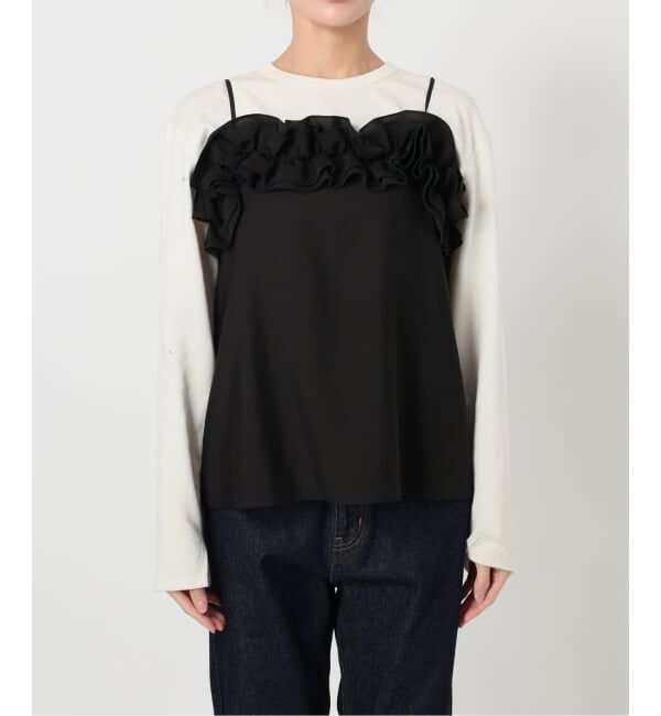 SLOBE IENA「habi フリルキャミソール」|シャツ・ブラウス|