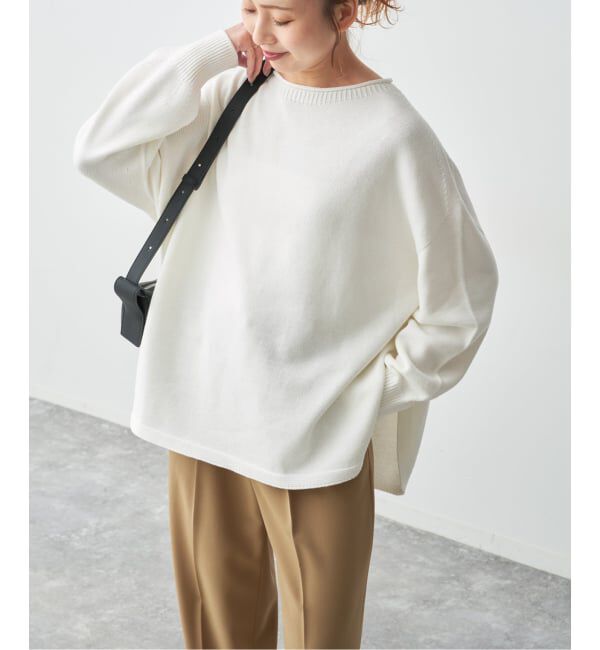 バルキーヤーンルーズボートネックニット（Spick and Span）｜ルミネの