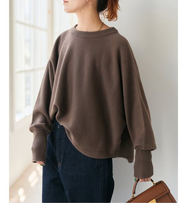 Spick and Span「《WEB限定 / 追加2》バルキーヤーンドルマンロングリブニット」|ニット・セーター|