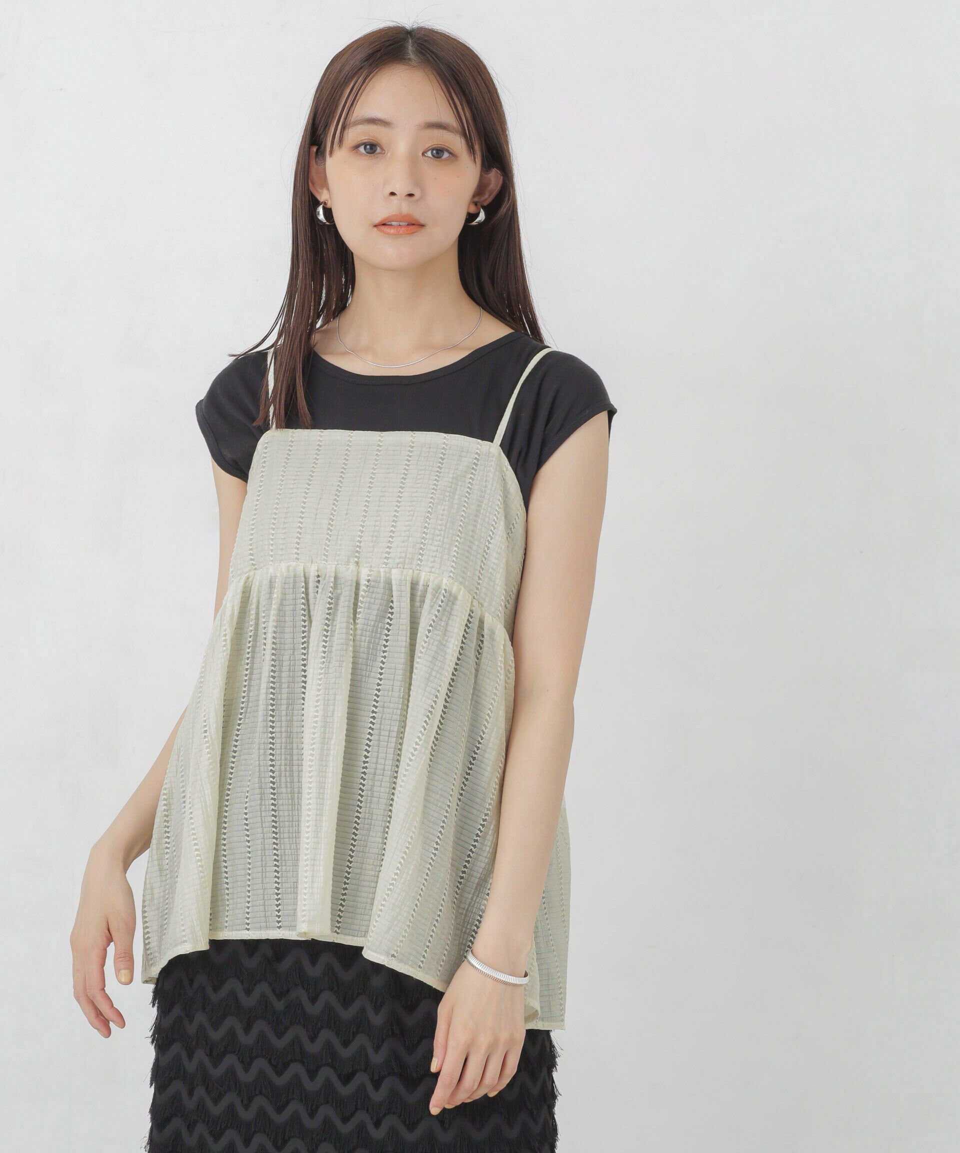 nano･universe「シアードビーバックホールキャミチュニック」|シャツ・ブラウス|