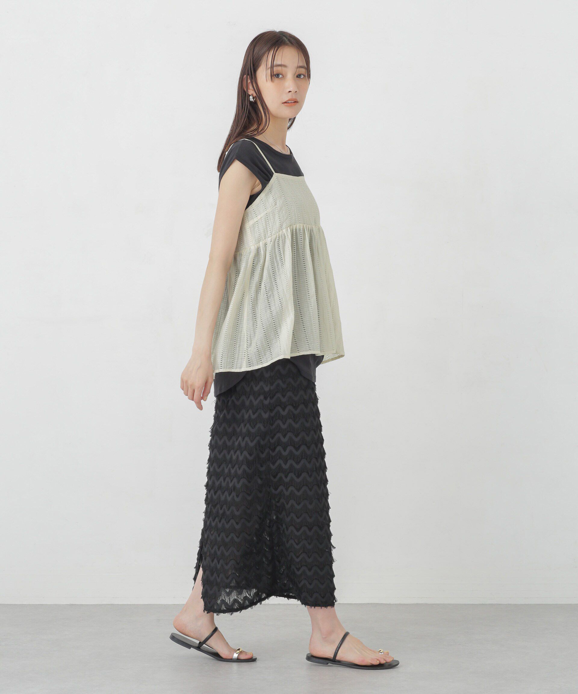 nano･universe「シアードビーバックホールキャミチュニック」|シャツ・ブラウス|