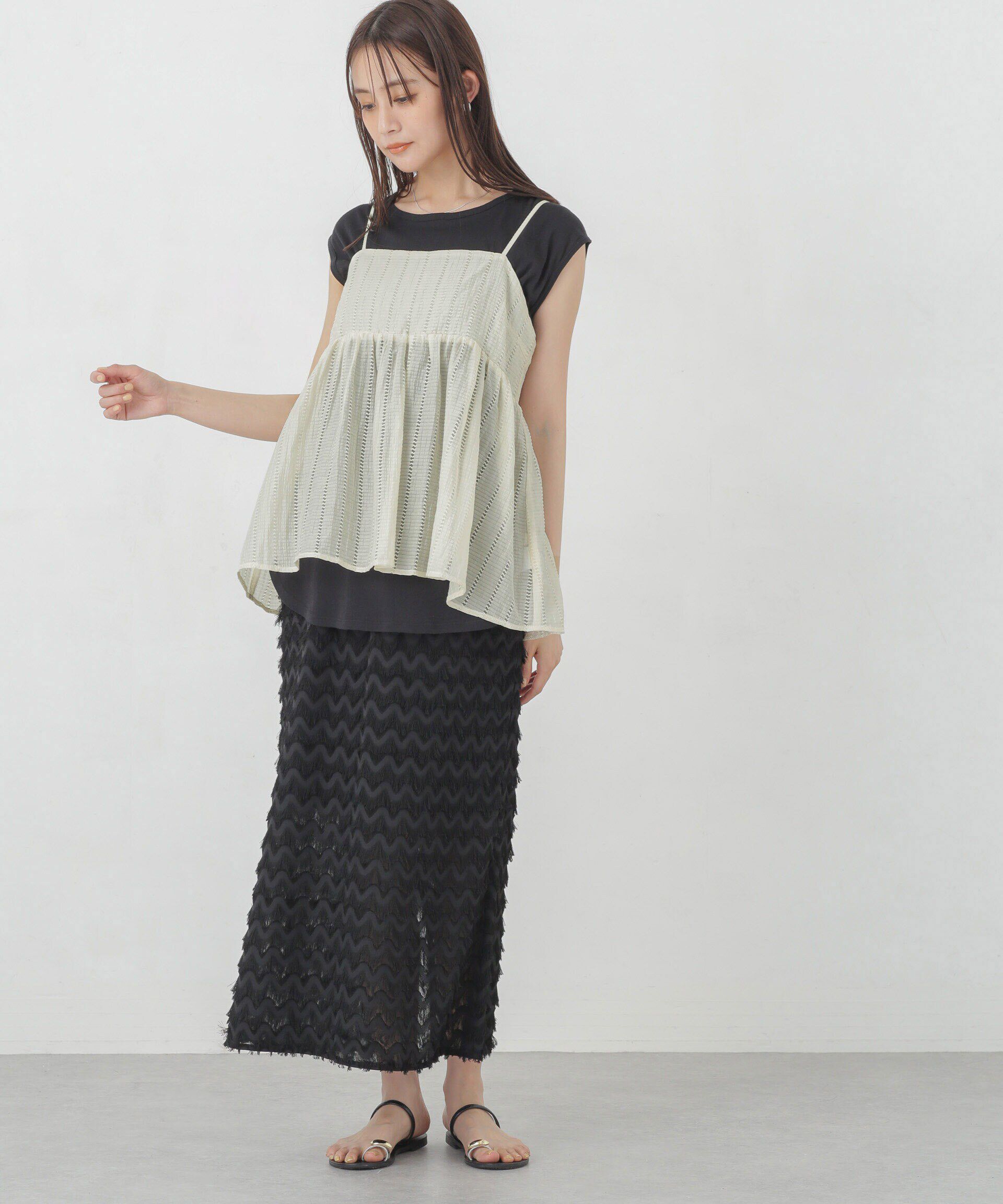 nano･universe「シアードビーバックホールキャミチュニック」|シャツ・ブラウス|