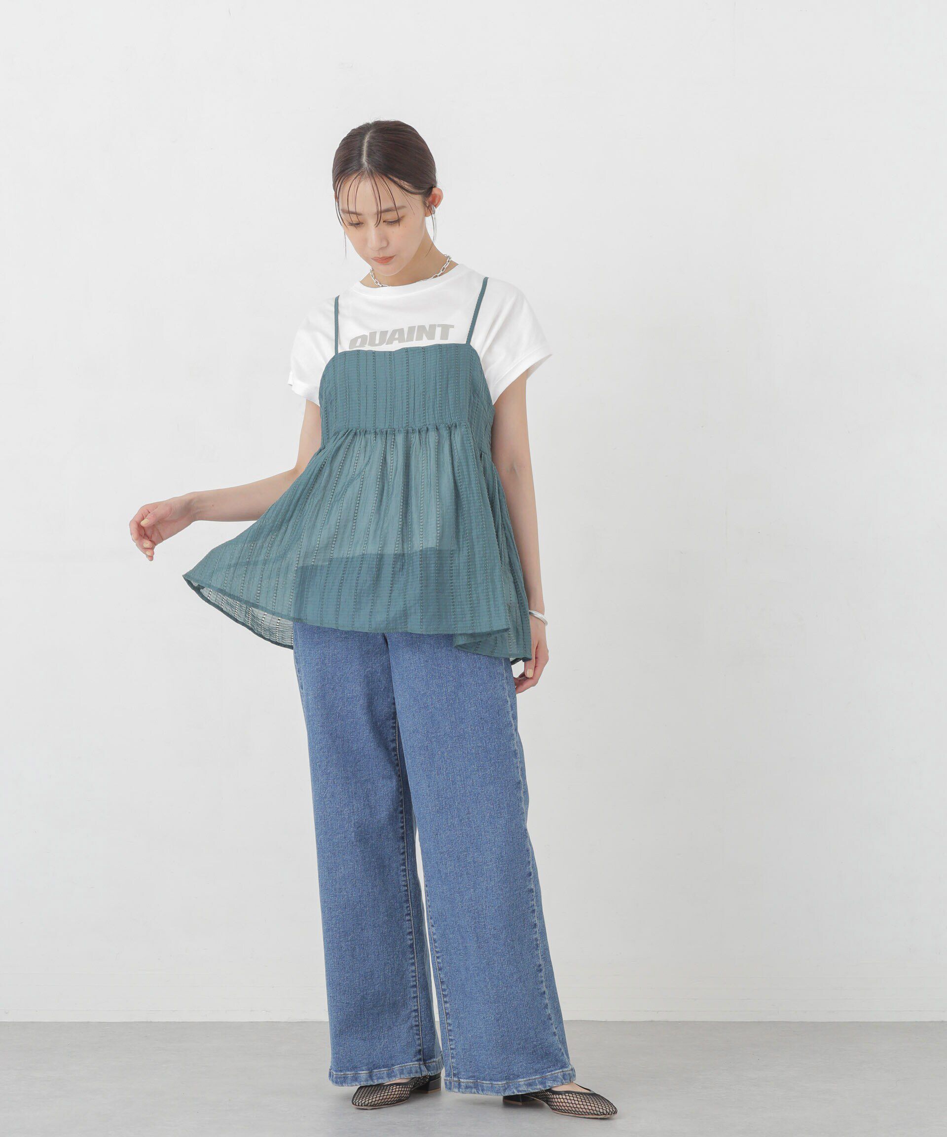 nano･universe「シアードビーバックホールキャミチュニック」|シャツ・ブラウス|