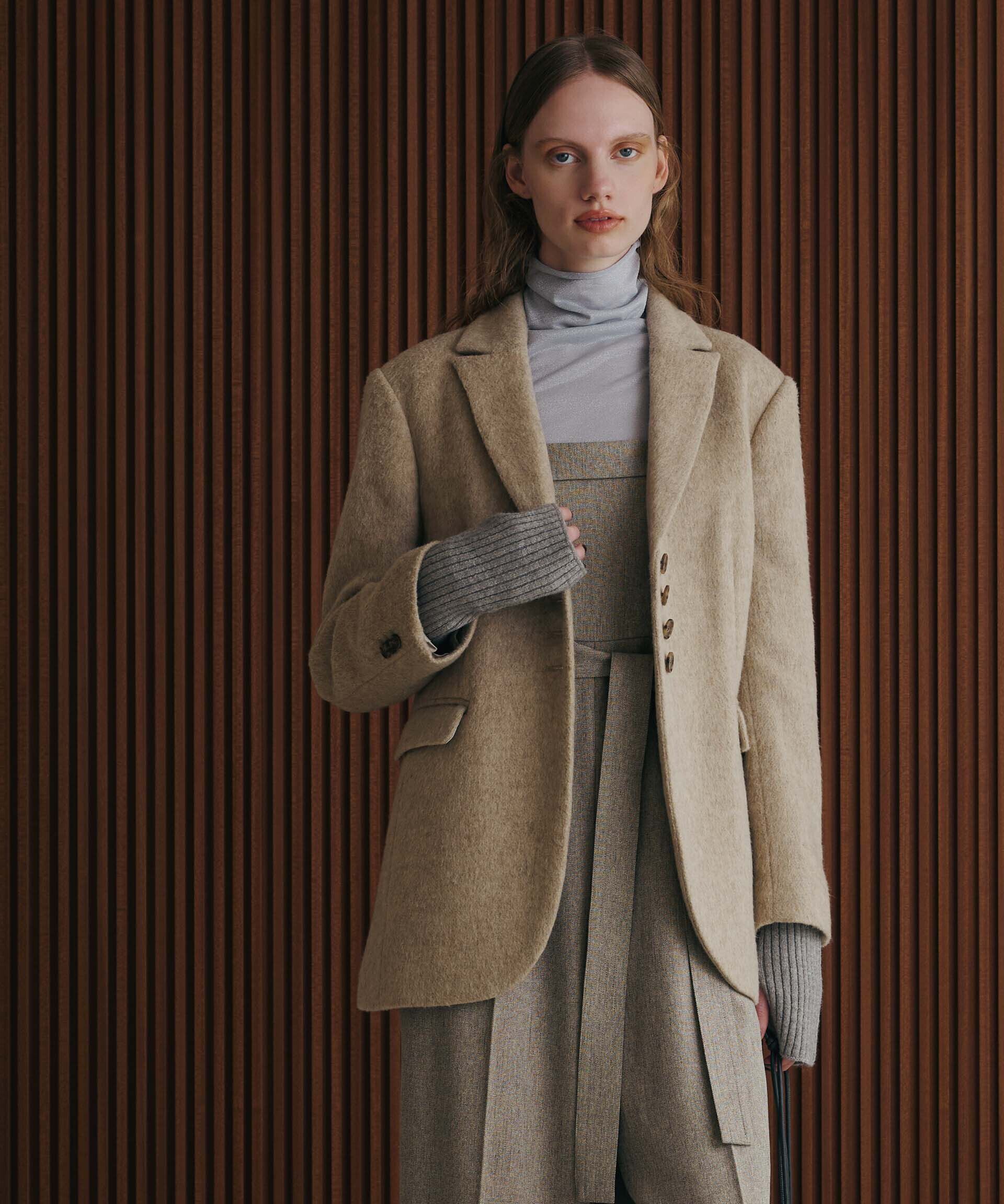 nano･universe「シャギージャケット」|テーラードジャケット|グレージュ3