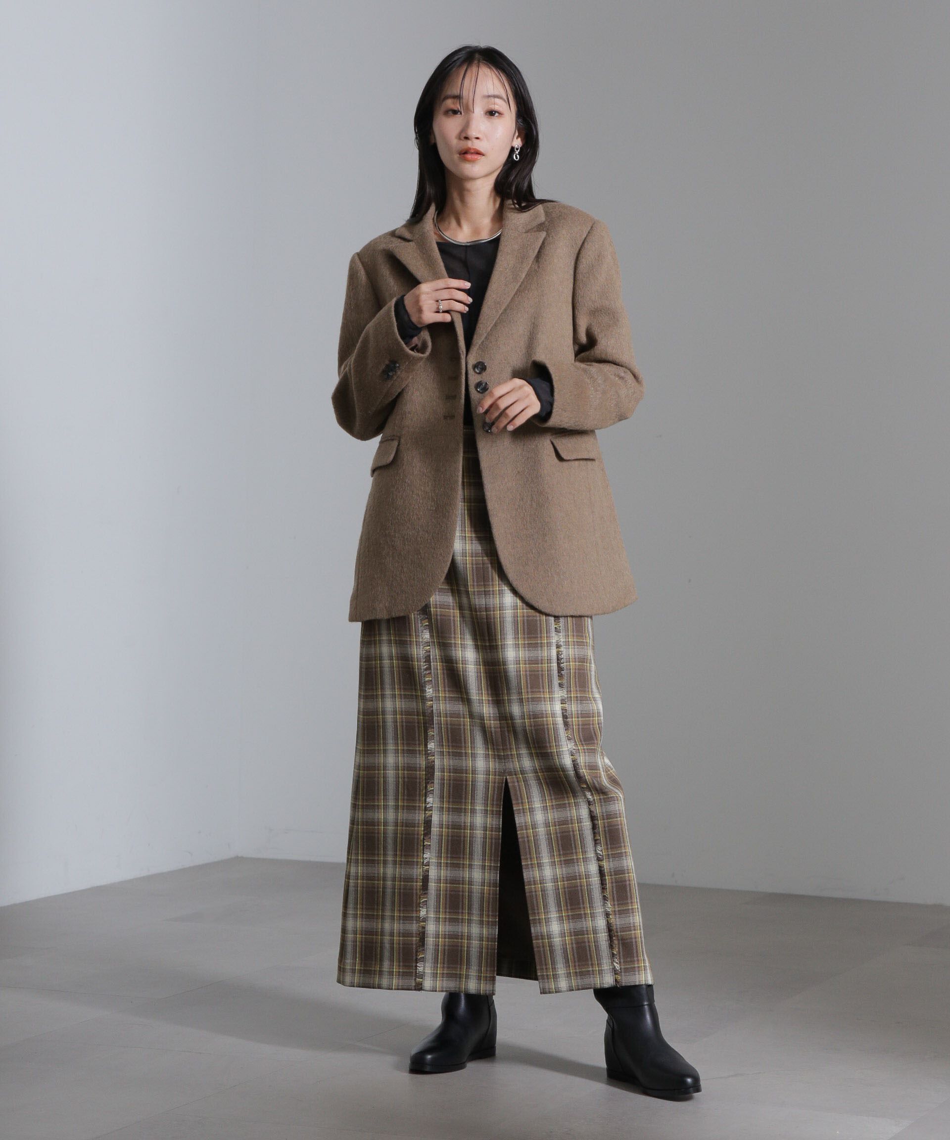 nano･universe「シャギージャケット」|テーラードジャケット|