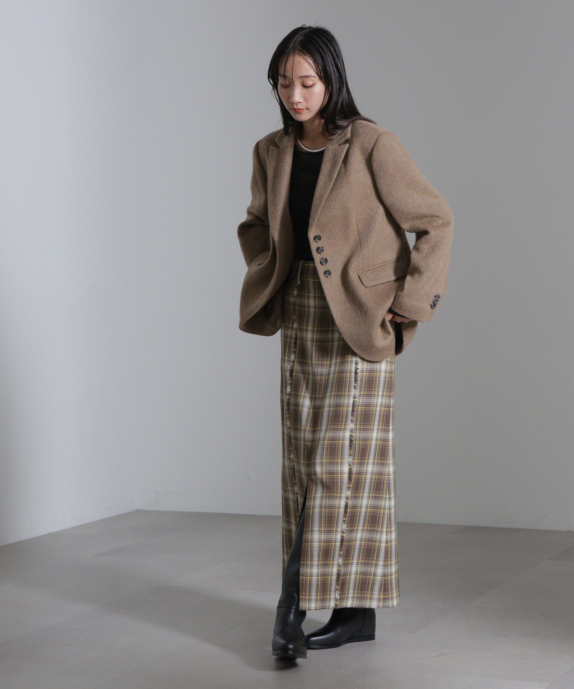 nano･universe「シャギージャケット」|テーラードジャケット|