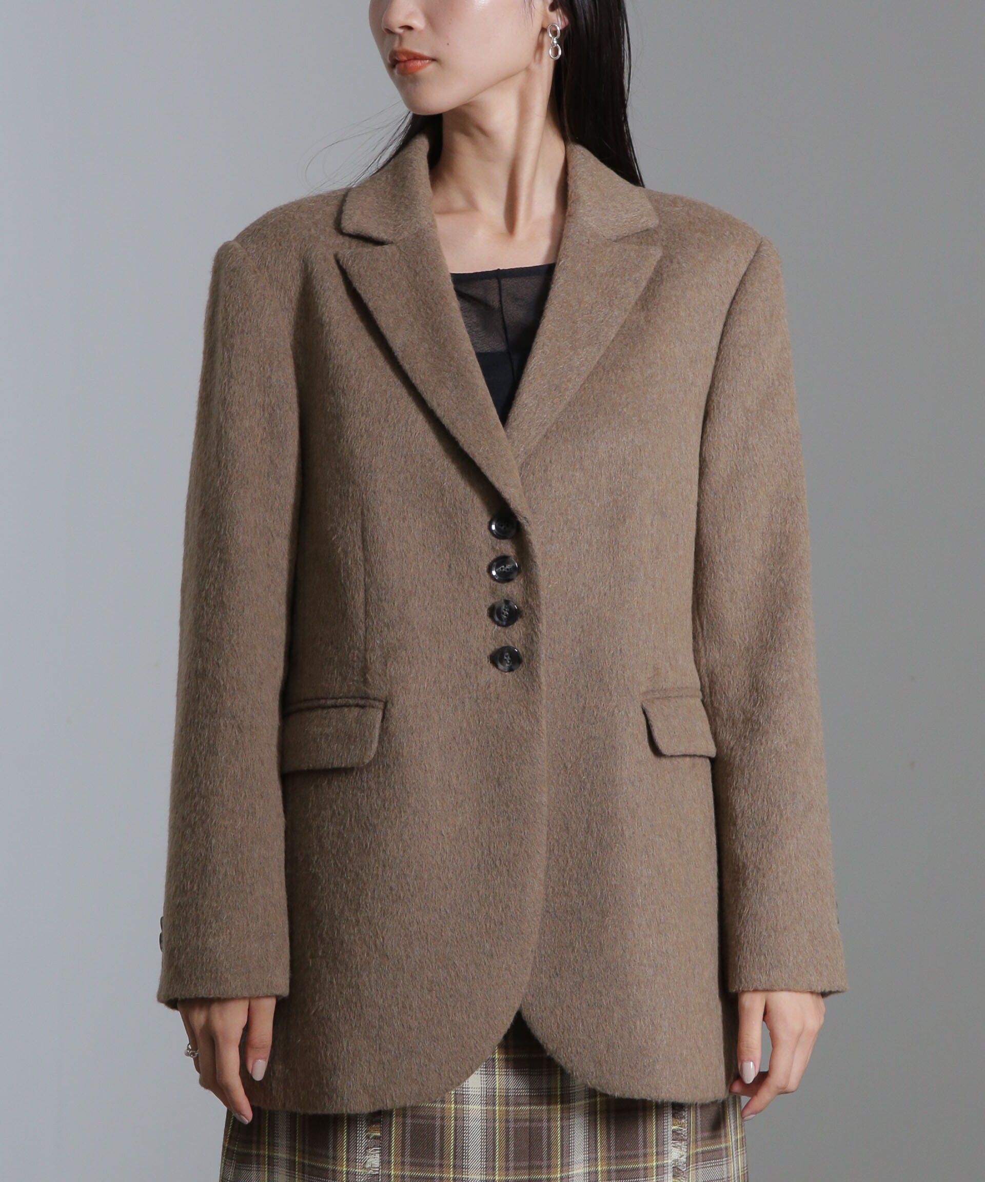 nano･universe「シャギージャケット」|テーラードジャケット|