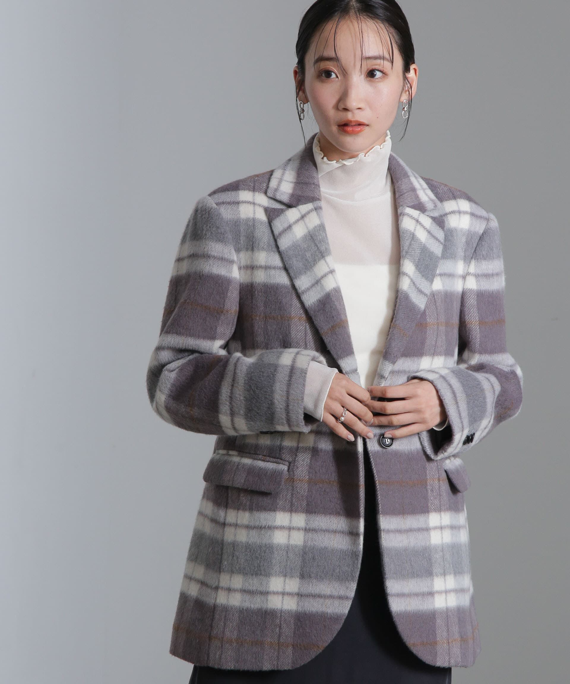 nano･universe「シャギージャケット」|テーラードジャケット|