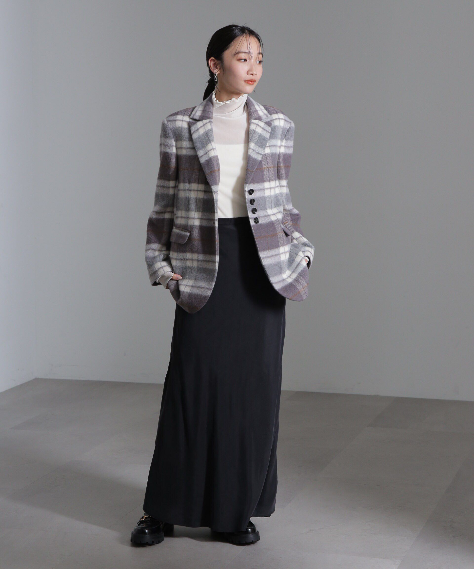 nano･universe「シャギージャケット」|テーラードジャケット|