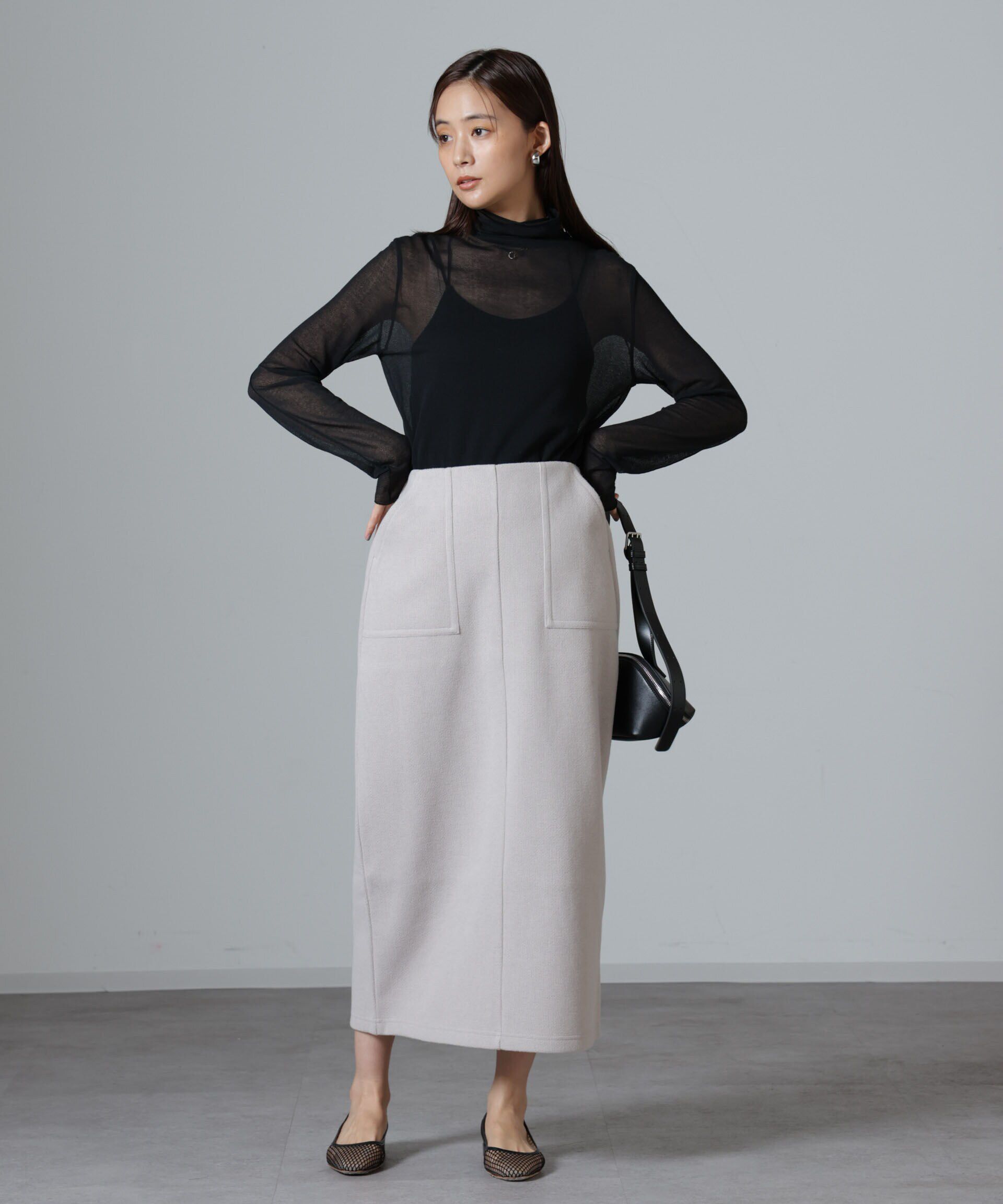 nano･universe「ウールライクニードルパンチスカート(セットアップ可)」|スカート|